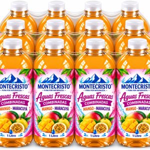 Paquete 12 piezas Aguas Frescas Combinadas Mango-Maracuya 1 litro