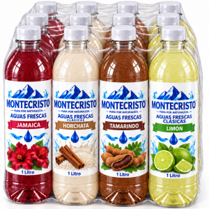 Paquete 12 piezas Aguas Frescas Tradicionales Sabores Mixtos 1 litro